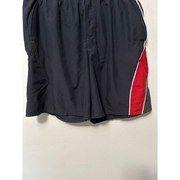 Speedo Mens Blue Red Elastic Waist Mesh Lined Swim Trucks Size XL - Picture 3 of 8